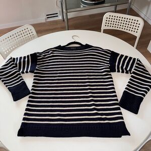 Blue and white striped sweater Wallace and Barnes size medium